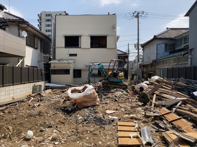 木造２階建て2棟解体工事(千葉県船橋市本町)　工事後の様子です。